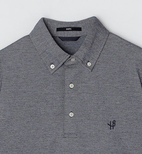 SHIPS「【WEB限定】SHIPS:〈吸水速乾〉ドライピケ ワンポイント ロゴ ボタンダウン ポロシャツ」|ポロシャツ|