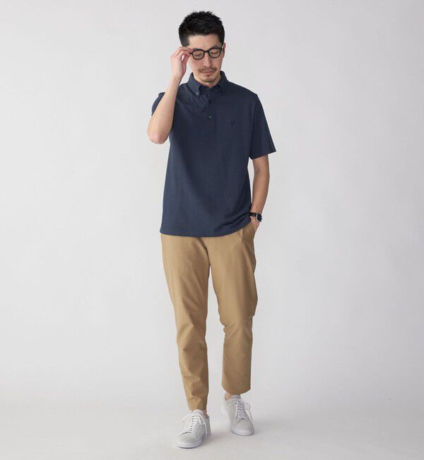 SHIPS「【WEB限定】SHIPS:〈吸水速乾〉ドライピケ ワンポイント ロゴ ボタンダウン ポロシャツ」|ポロシャツ|