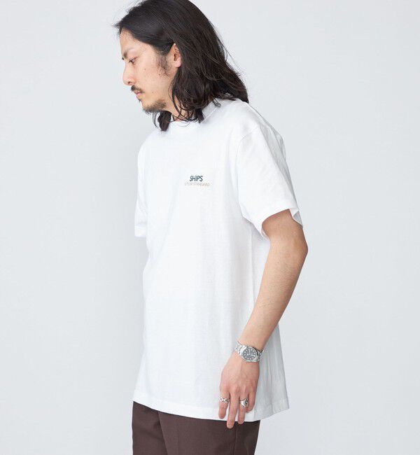 SHIPS「【WEB限定】SHIPS: STYLISH STANDARD ロゴ 刺繍 Tシャツ」|Tシャツ・カットソー|