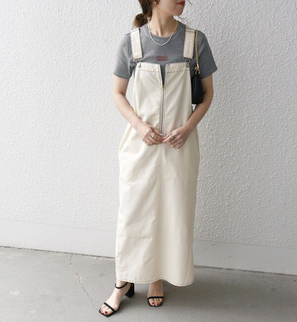 SHIPS any「SHIPS any:〈洗濯機可能〉フロントジップ ジャンパー スカート［SHIPS any DENIM］」|ジャンパースカート|