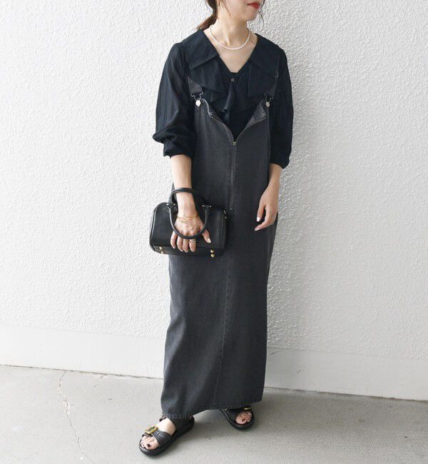 SHIPS any「SHIPS any:〈洗濯機可能〉フロントジップ ジャンパー スカート［SHIPS any DENIM］」|ジャンパースカート|