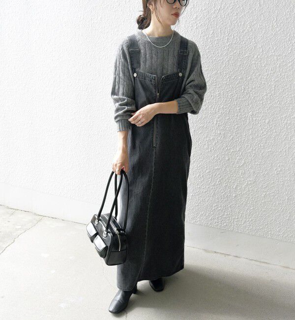 SHIPS any「SHIPS any:〈洗濯機可能〉フロントジップ ジャンパー スカート［SHIPS any DENIM］」|ジャンパースカート|