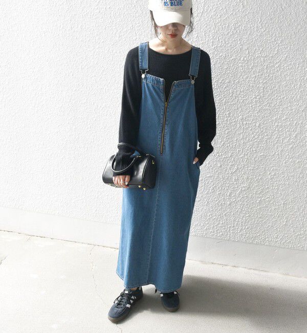 SHIPS any「SHIPS any:〈洗濯機可能〉フロントジップ ジャンパー スカート［SHIPS any DENIM］」|ジャンパースカート|