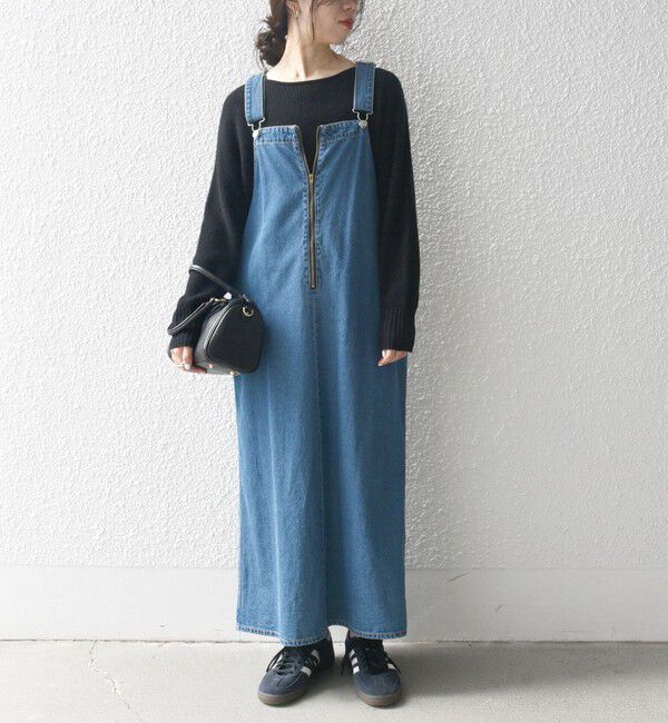 SHIPS any「SHIPS any:〈洗濯機可能〉フロントジップ ジャンパー スカート［SHIPS any DENIM］」|ジャンパースカート|