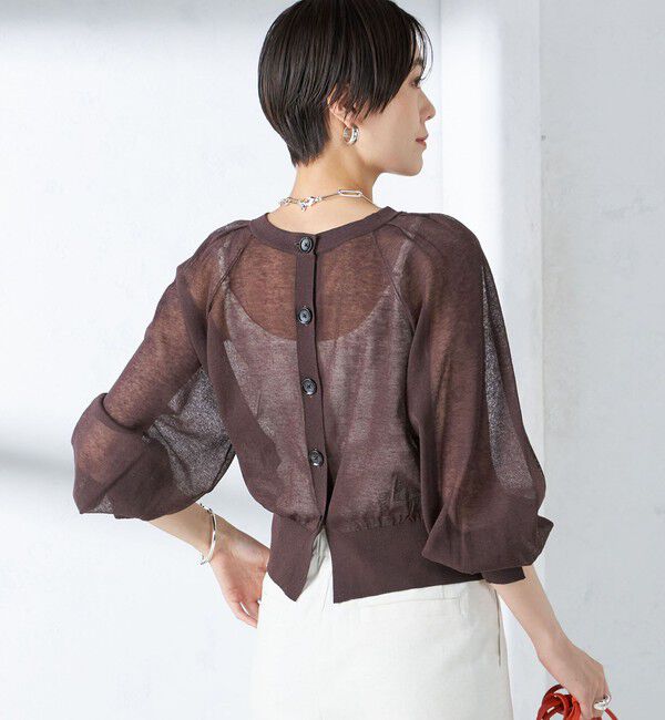 SHIPS for women「〈手洗い可能〉2WAY シアー カーディガン」|カーディガン|