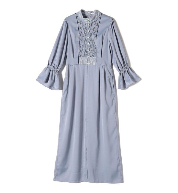 SHIPS for women「【SHIPS別注】A PUPIL:〈洗濯機可能〉サテン ロング ワンピース」|ワンピース|