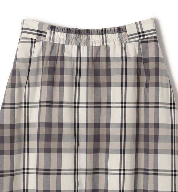 SHIPS for women「SHIPS Primary Navy Label:〈手洗い可能〉ビッグ チェック Aライン スカート」|スカート|