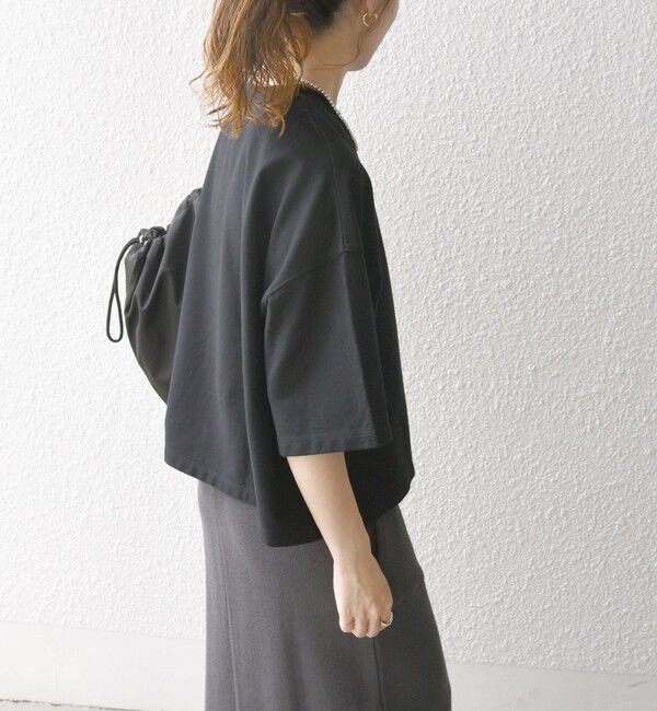 SHIPS any「SHIPS any:〈洗濯機可能〉インレイ ハーフスリーブ ショートTEE」|Tシャツ・カットソー|