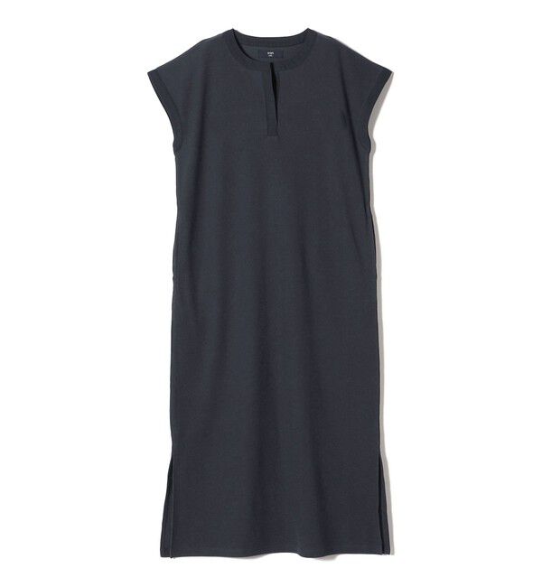 SHIPS Colors 「SHIPS Colors:〈手洗い可能〉ミニワッフル フレンチスリーブ スキッパー ワンピース◇」|ワンピース|ネイビー