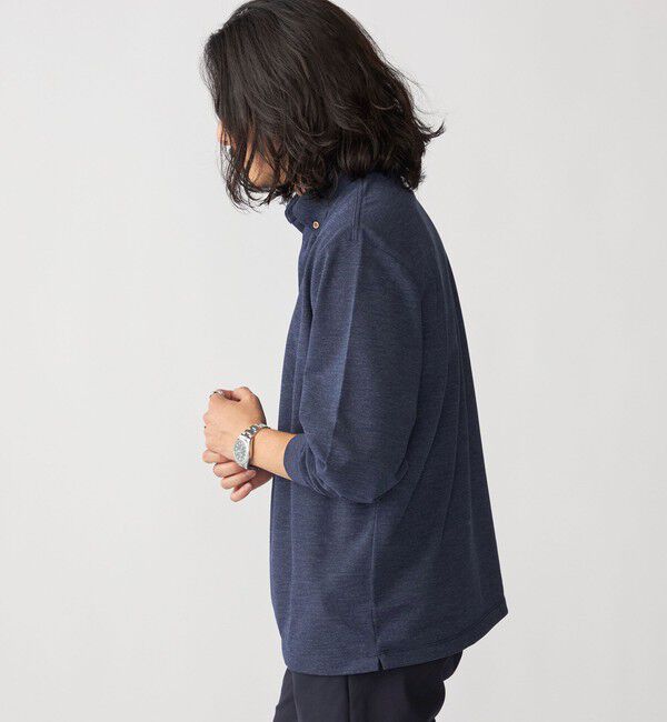 SHIPS「【WEB限定】SHIPS: 吸水速乾・UVケア Drymix（R）ワンポイントロゴ ボタンダウン 長袖ポロシャツ」|ポロシャツ|