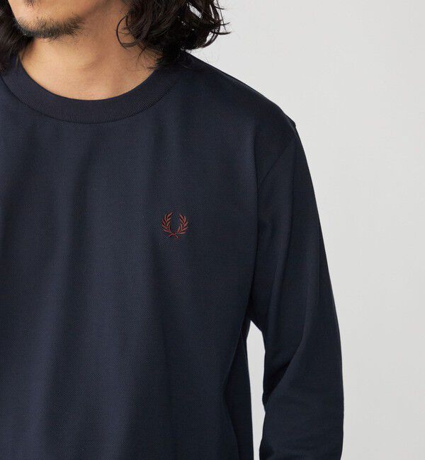 SHIPS「【SHIPS別注】FRED PERRY: COOLMAX(R) 鹿の子 ワンポイント ロゴ Tシャツ (ロンT) 24FW」|Tシャツ・カットソー|