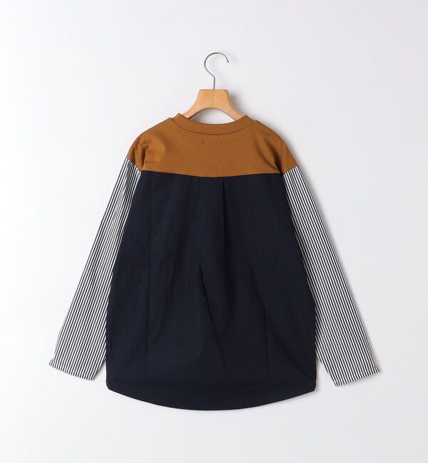 SHIPS KIDS「SHIPS KIDS:140～160cm / パターン 切替 長袖 TEE」|Tシャツ・カットソー|