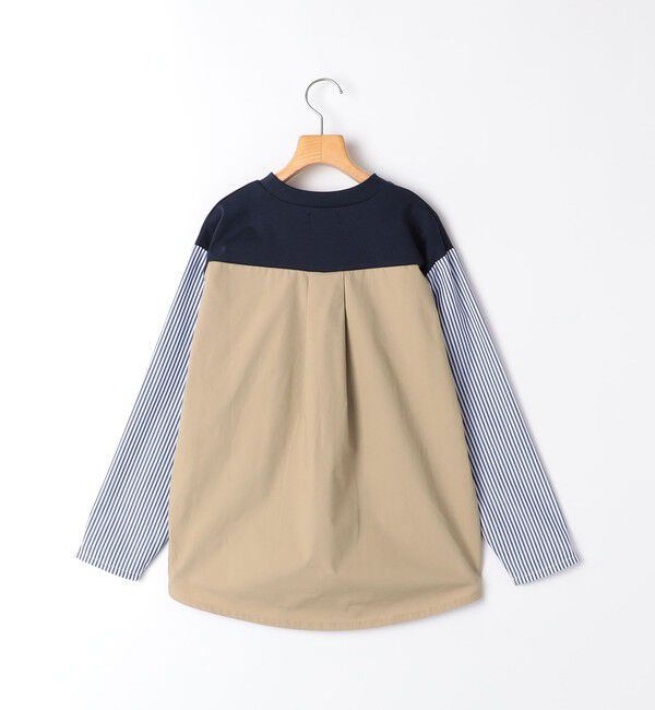 SHIPS KIDS「SHIPS KIDS:140～160cm / パターン 切替 長袖 TEE」|Tシャツ・カットソー|