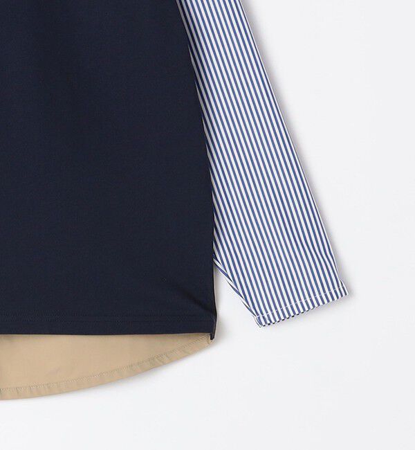 SHIPS KIDS「SHIPS KIDS:140～160cm / パターン 切替 長袖 TEE」|Tシャツ・カットソー|