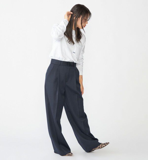 SHIPS「【WEB限定】SHIPS: マイクロ SHIPSロゴ ポケット ロングスリーブ Tシャツ (ロンT)」|Tシャツ・カットソー|