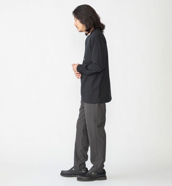 SHIPS「【WEB限定】SHIPS: マイクロ SHIPSロゴ ポケット ロングスリーブ Tシャツ (ロンT)」|Tシャツ・カットソー|