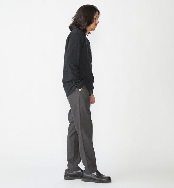 SHIPS「【WEB限定】SHIPS: マイクロ SHIPSロゴ ポケット ロングスリーブ Tシャツ (ロンT)」|Tシャツ・カットソー|