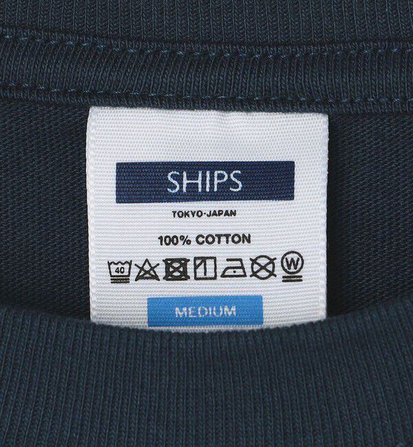 SHIPS「【WEB限定】SHIPS: マイクロ SHIPSロゴ ポケット ロングスリーブ Tシャツ (ロンT)」|Tシャツ・カットソー|