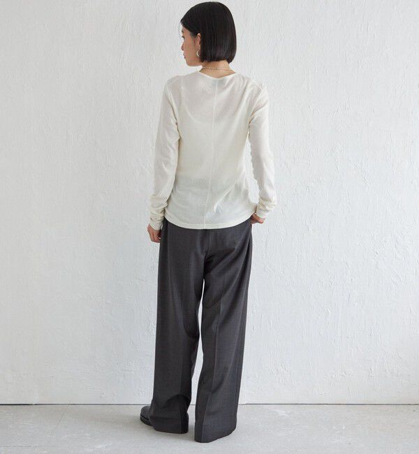 SHIPS for women「Wai＋:〈手洗い可能〉ウール混 2タック スラックス」|スラックス|