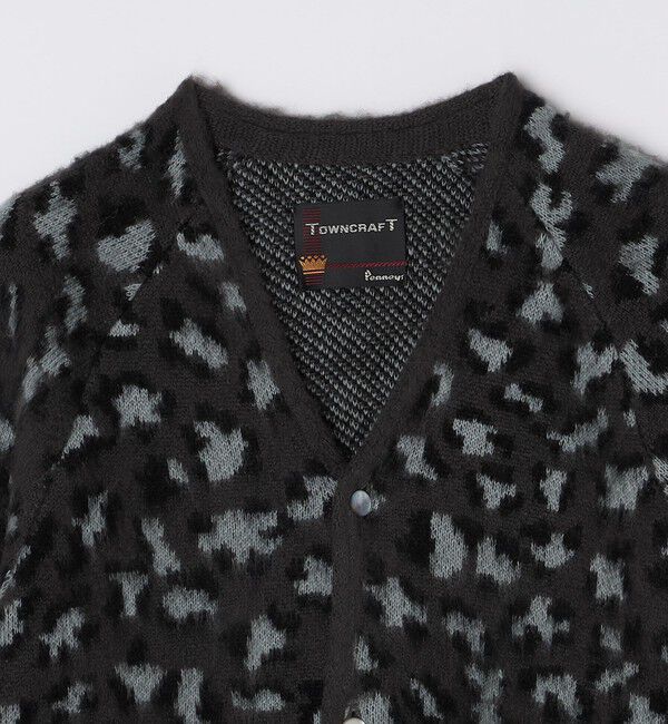 SHIPS「TOWNCRAFT:〈手洗い可能〉総柄 ラグランスリーブ シャギー ニット カーディガン」|カーディガン|