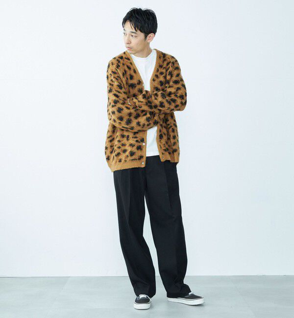 SHIPS「TOWNCRAFT:〈手洗い可能〉総柄 ラグランスリーブ シャギー ニット カーディガン」|カーディガン|