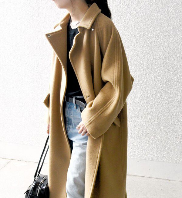 SHIPS any「SHIPS any: バルマカーン コクーン コート 25AW」|ステンカラーコート|