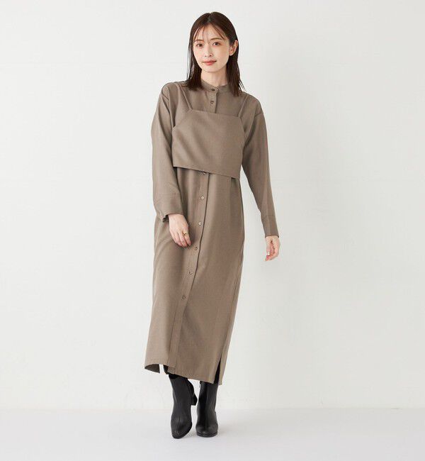 SHIPS Colors 「SHIPS Colors:〈洗濯機可能〉ビスチェ セット シャツ ワンピース」|ワンピース|