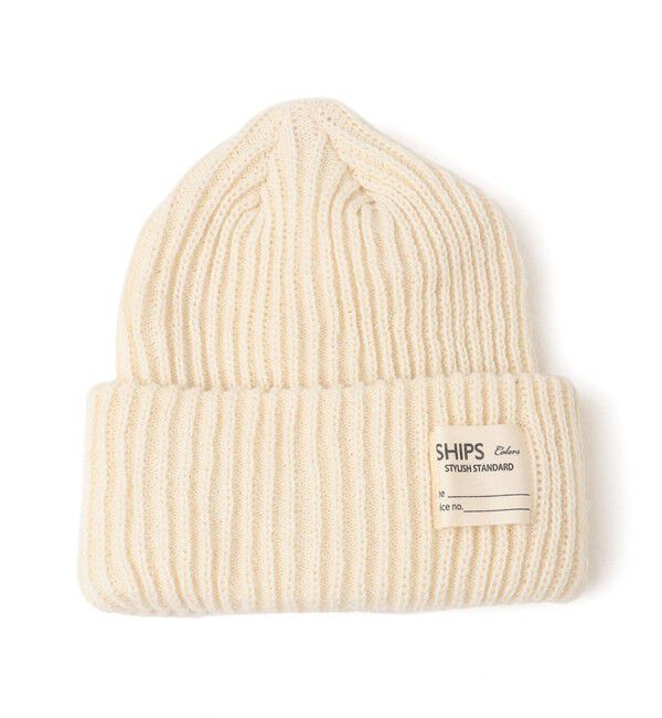 SHIPS Colors 「SHIPS Colors: KIDS / 〈手洗い可能〉 畔編み ニット キャップ 」|ニット帽|オフホワイト