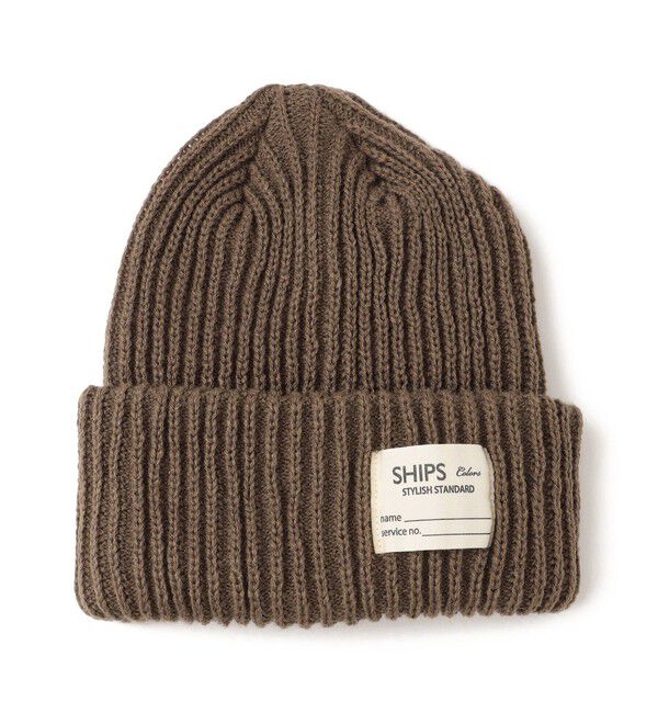 SHIPS Colors 「SHIPS Colors: KIDS / 〈手洗い可能〉 畔編み ニット キャップ 」|ニット帽|カーキ