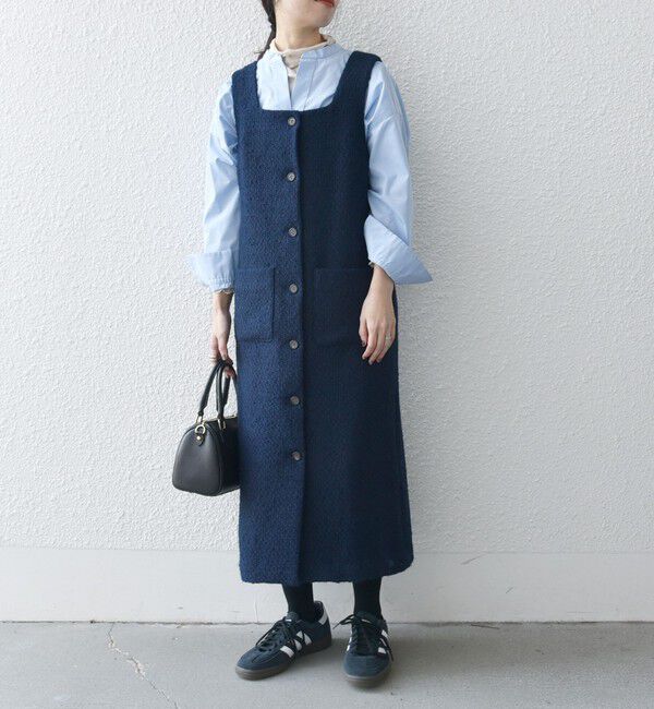 SHIPS any「SHIPS any: モール ツイード スクエアネック ワンピース」|ワンピース|