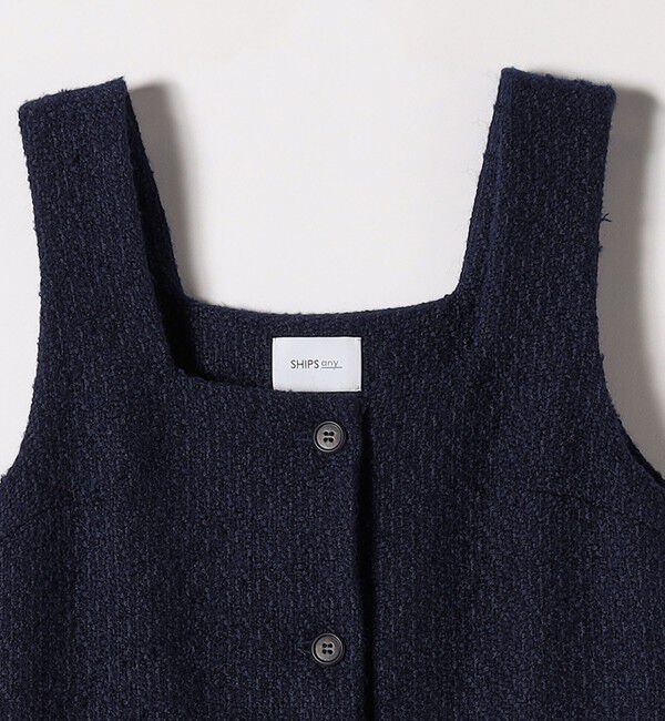 SHIPS any「SHIPS any: モール ツイード スクエアネック ワンピース」|ワンピース|
