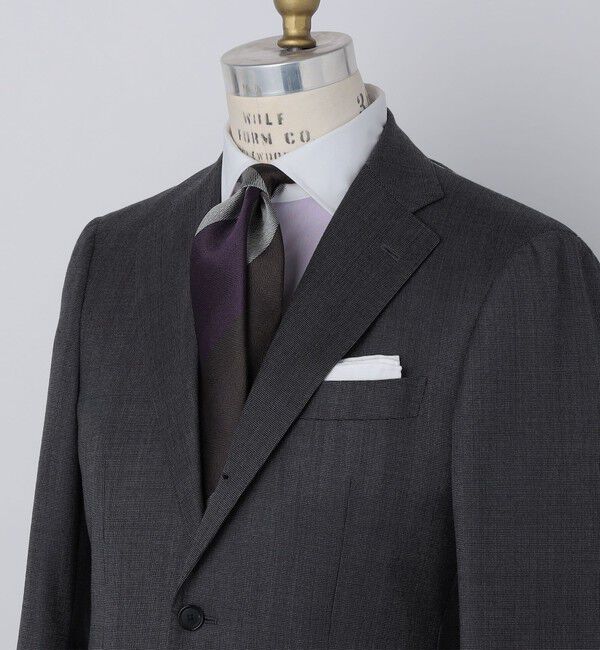 SHIPS「SHIPS: シルク ヘリンボーン ワイド ストライプ ネクタイ」|ネクタイ・蝶ネクタイ|