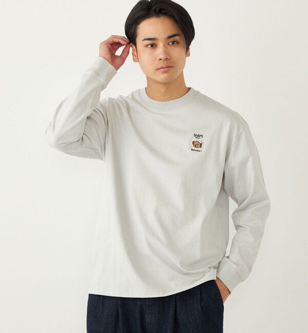 SHIPS Colors 「SHIPS Colors:TeddyBear(R) ワンポイント ロングスリーブ Tシャツ◇」|Tシャツ・カットソー|ライトグレー
