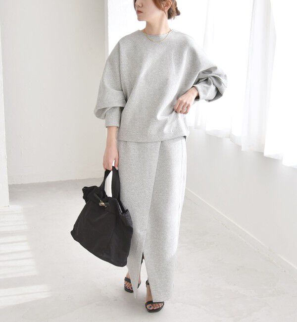 quaranciel「quaranciel:〈洗濯機可能〉ポンチ サイドライン スリット タイト スカート」|タイト|