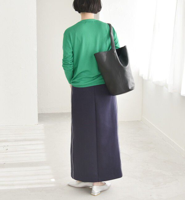 quaranciel「quaranciel:〈洗濯機可能〉ポンチ サイドライン スリット タイト スカート」|タイト|