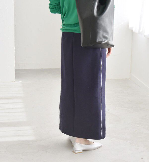 quaranciel「quaranciel:〈洗濯機可能〉ポンチ サイドライン スリット タイト スカート」|タイト|