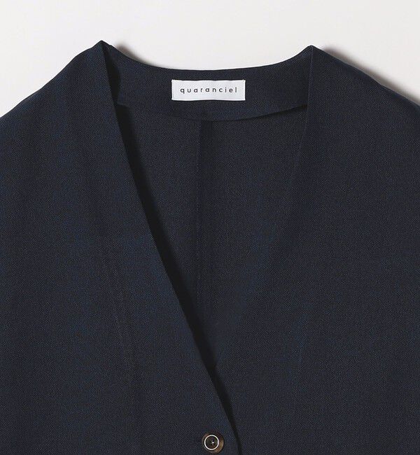 quaranciel「quaranciel:〈洗濯機可能〉Vネック ジレ＆フレア スカート セットアップ」|フレア|