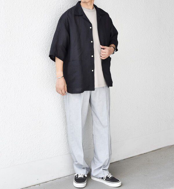 SHIPS any「SHIPS any: ピュアリネン キャンプポケット ハーフスリーブ オープン シャツ◇」|シャツ・ブラウス|