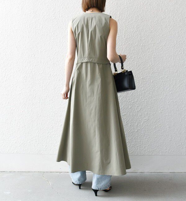 SHIPS any「SHIPS any:〈洗濯機可能〉タイプライター ジレ レイヤードデザイン ワンピース」|ワンピース|