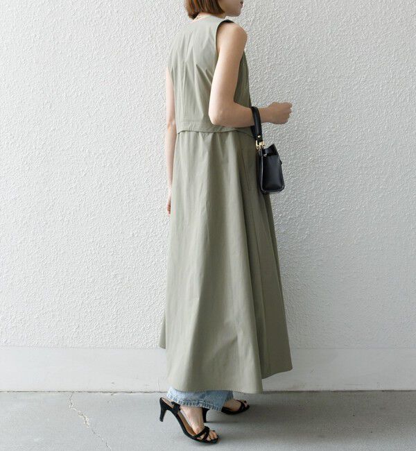 SHIPS any「SHIPS any:〈洗濯機可能〉タイプライター ジレ レイヤードデザイン ワンピース」|ワンピース|