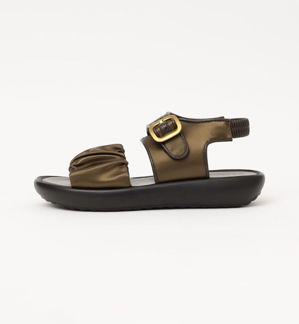 quaranciel「quaranciel: ギャザー デザイン ベルト サンダル」|サンダル|