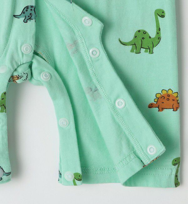 SHIPS KIDS「SHIPS KIDS:70～80cm / 恐竜 テキスタイル ロンパース」|ロンパース|