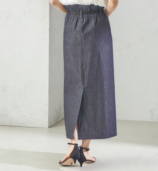 SHIPS for women「【SHIPS別注】Nell:〈手洗い可能〉デニム タック スカート」|スカート|