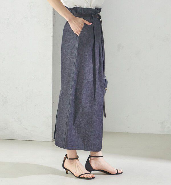 SHIPS for women「【SHIPS別注】Nell:〈手洗い可能〉デニム タック スカート」|スカート|