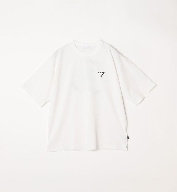 SHIPS any「SHIPS any:〈撥水加工〉Teflon EcoElite(TM) 刺繍 バックプリント ロゴ Tシャツ◇」|Tシャツ・カットソー|