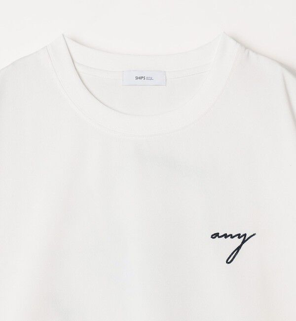 SHIPS any「SHIPS any:〈撥水加工〉Teflon EcoElite(TM) 刺繍 バックプリント ロゴ Tシャツ◇」|Tシャツ・カットソー|