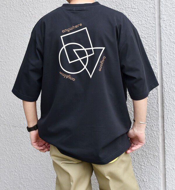 SHIPS any「SHIPS any:〈撥水加工〉Teflon EcoElite(TM) 刺繍 バックプリント ロゴ Tシャツ◇」|Tシャツ・カットソー|