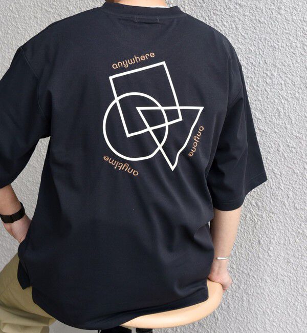 SHIPS any「SHIPS any:〈撥水加工〉Teflon EcoElite(TM) 刺繍 バックプリント ロゴ Tシャツ◇」|Tシャツ・カットソー|