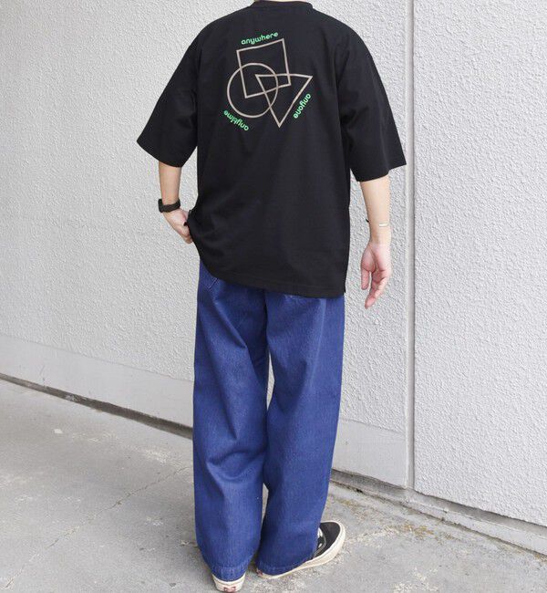 SHIPS any「SHIPS any:〈撥水加工〉Teflon EcoElite(TM) 刺繍 バックプリント ロゴ Tシャツ◇」|Tシャツ・カットソー|