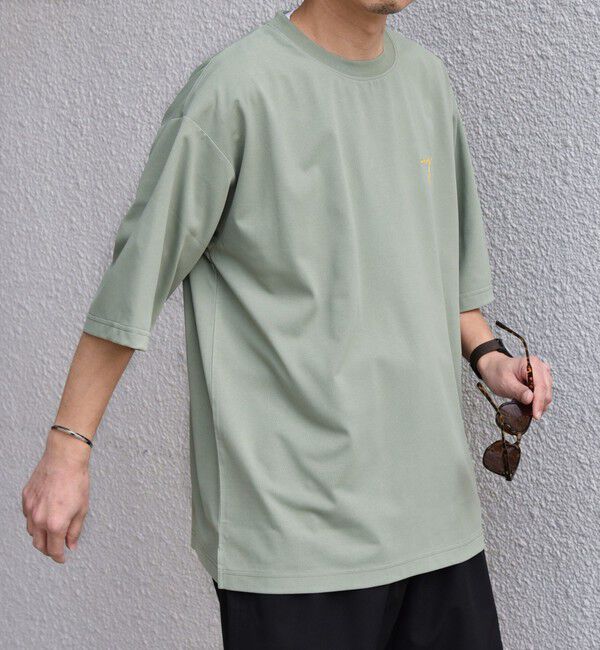 SHIPS any「SHIPS any:〈撥水加工〉Teflon EcoElite(TM) 刺繍 バックプリント ロゴ Tシャツ◇」|Tシャツ・カットソー|